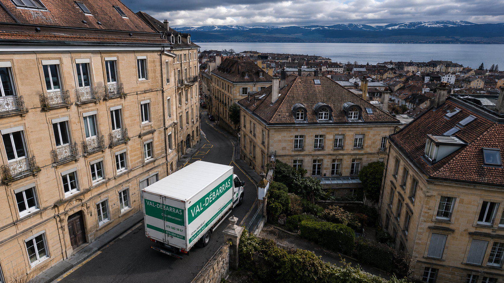 Val-Débarras Neuchâtel — Vue aérienne lac